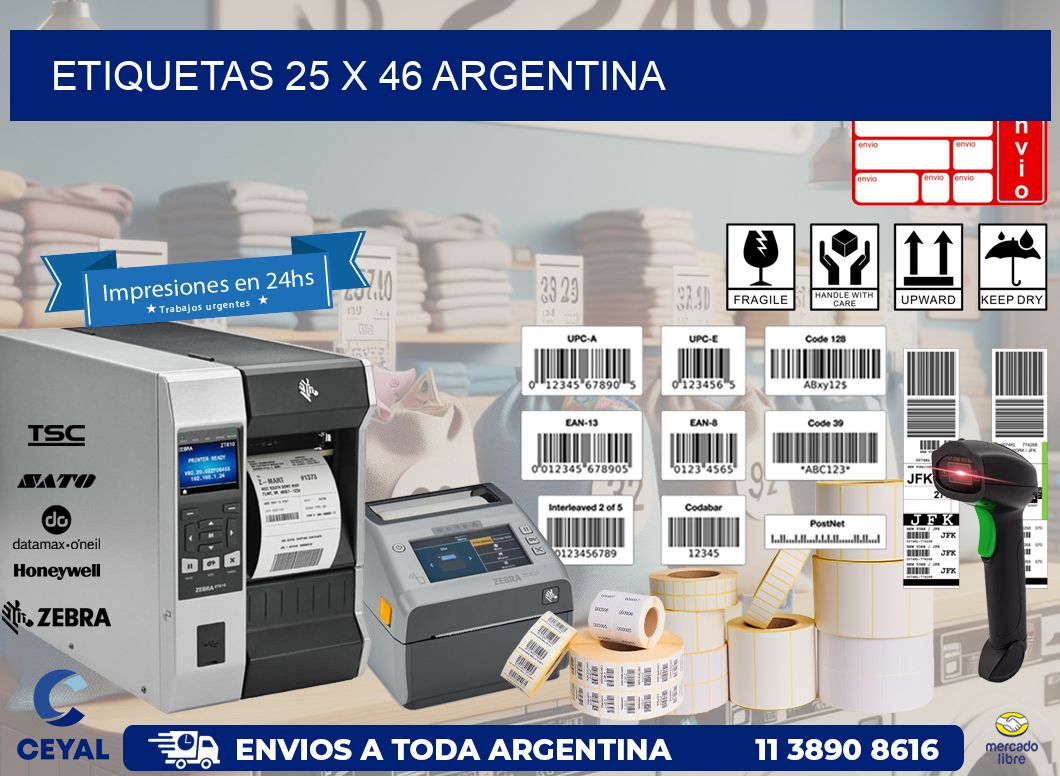 ETIQUETAS 25 x 46 ARGENTINA