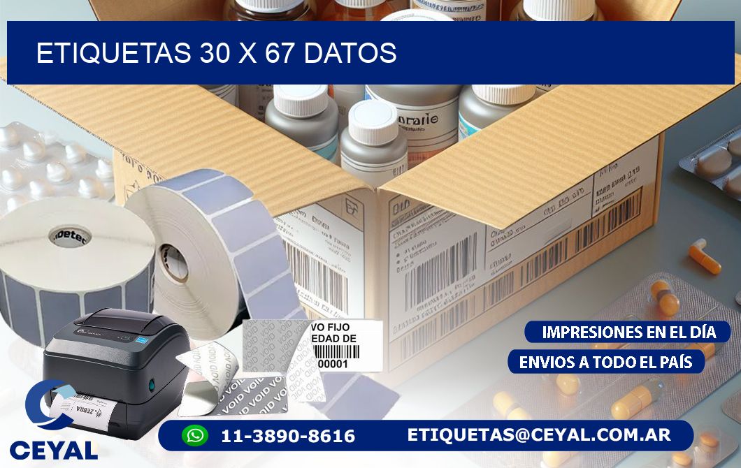 ETIQUETAS 30 x 67 DATOS