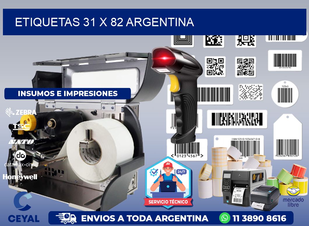 ETIQUETAS 31 x 82 ARGENTINA