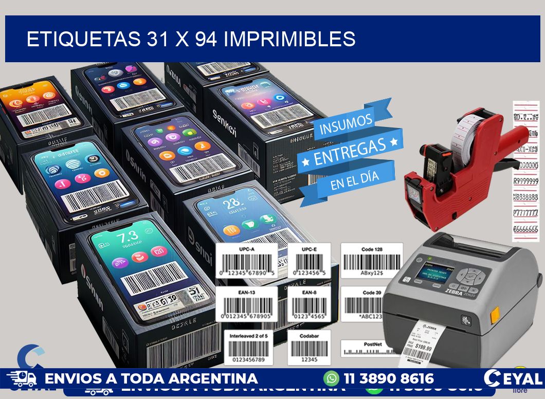 ETIQUETAS 31 x 94 IMPRIMIBLES