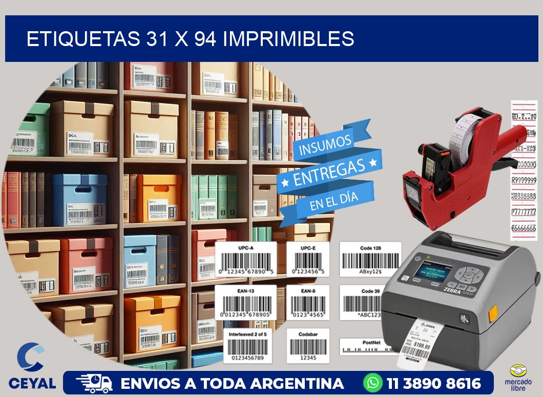 ETIQUETAS 31 x 94 IMPRIMIBLES