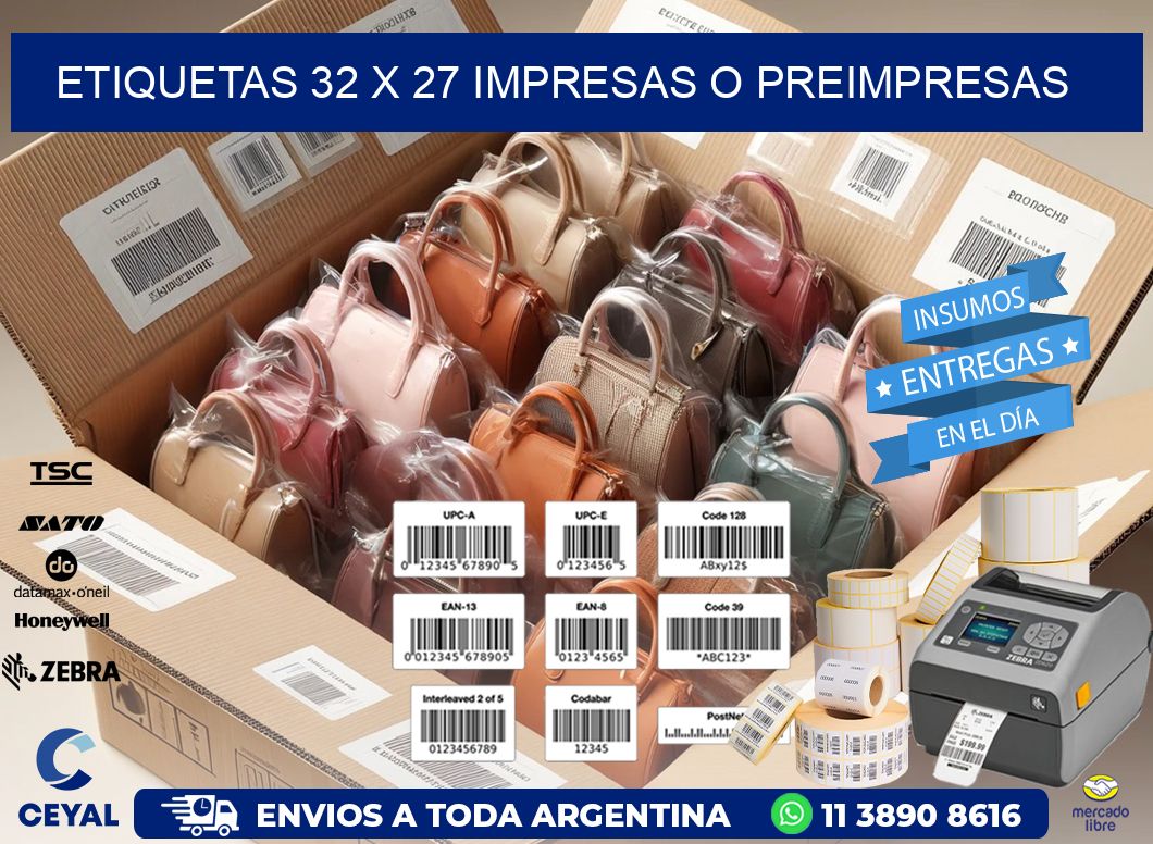 ETIQUETAS 32 x 27 IMPRESAS O PREIMPRESAS