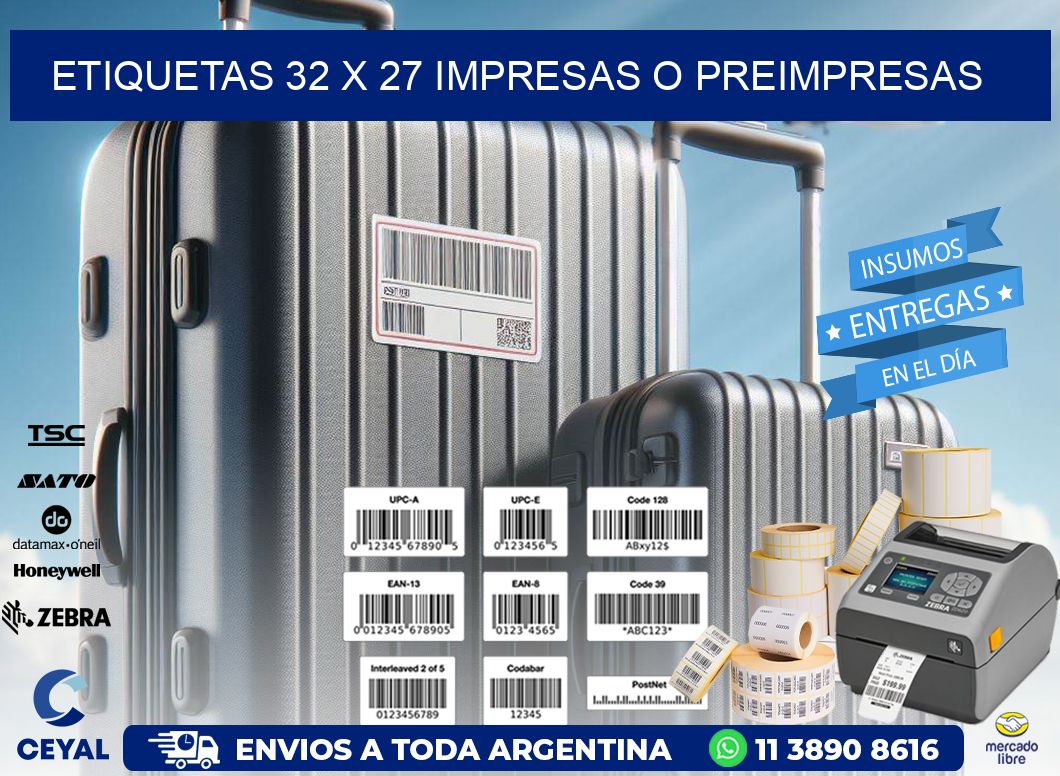 ETIQUETAS 32 x 27 IMPRESAS O PREIMPRESAS