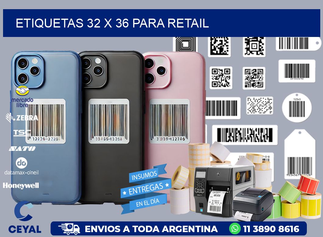ETIQUETAS 32 x 36 PARA RETAIL