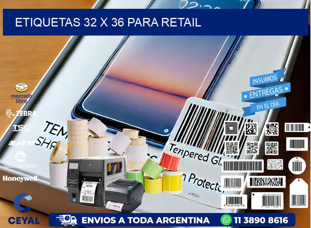ETIQUETAS 32 x 36 PARA RETAIL