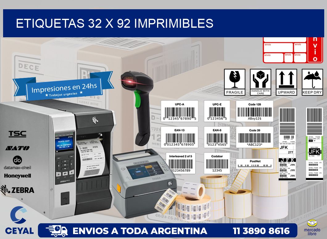 ETIQUETAS 32 x 92 IMPRIMIBLES