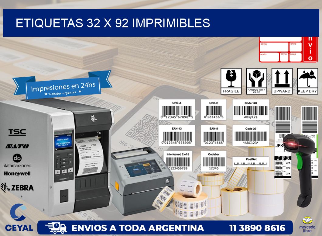 ETIQUETAS 32 x 92 IMPRIMIBLES