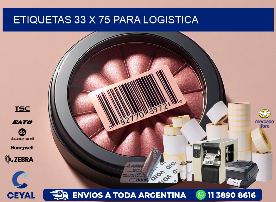 ETIQUETAS 33 x 75 PARA LOGISTICA