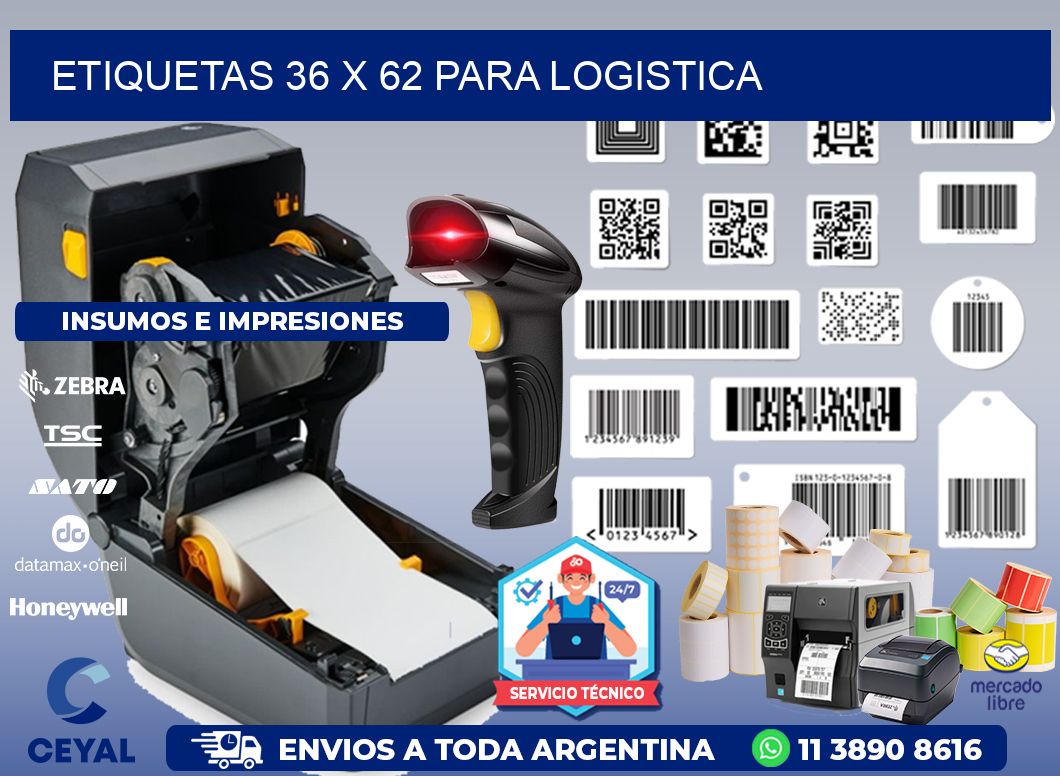 ETIQUETAS 36 x 62 PARA LOGISTICA