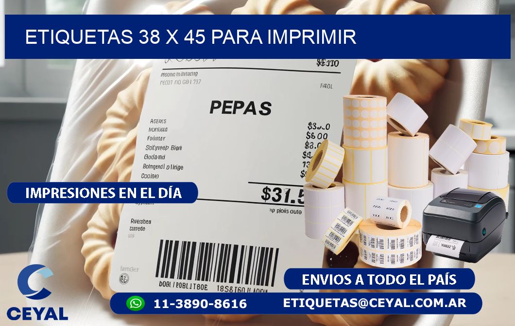 ETIQUETAS 38 x 45 PARA IMPRIMIR