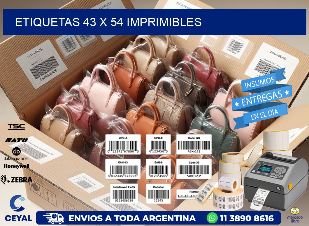 ETIQUETAS 43 x 54 IMPRIMIBLES