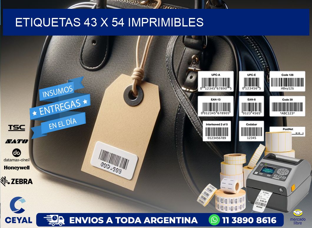 ETIQUETAS 43 x 54 IMPRIMIBLES