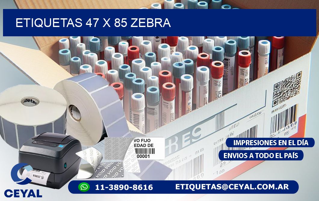 ETIQUETAS 47 x 85 ZEBRA