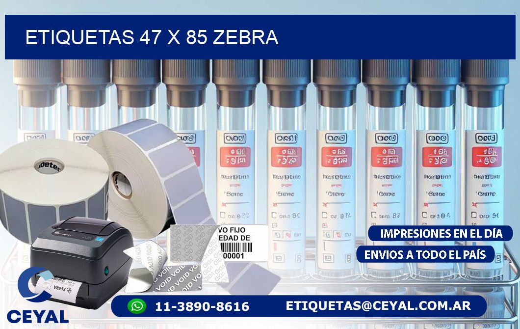 ETIQUETAS 47 x 85 ZEBRA