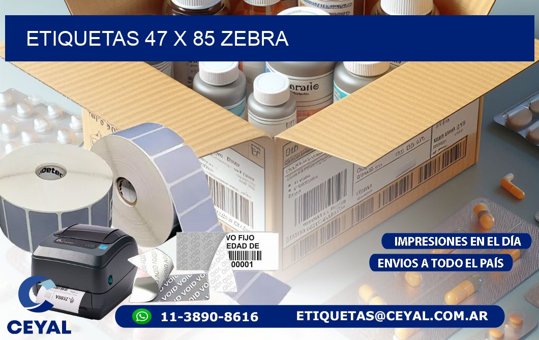 ETIQUETAS 47 x 85 ZEBRA