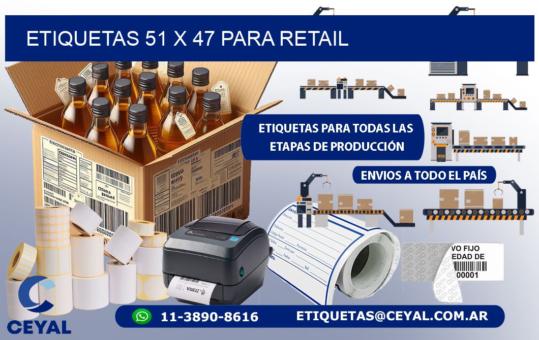ETIQUETAS 51 x 47 PARA RETAIL