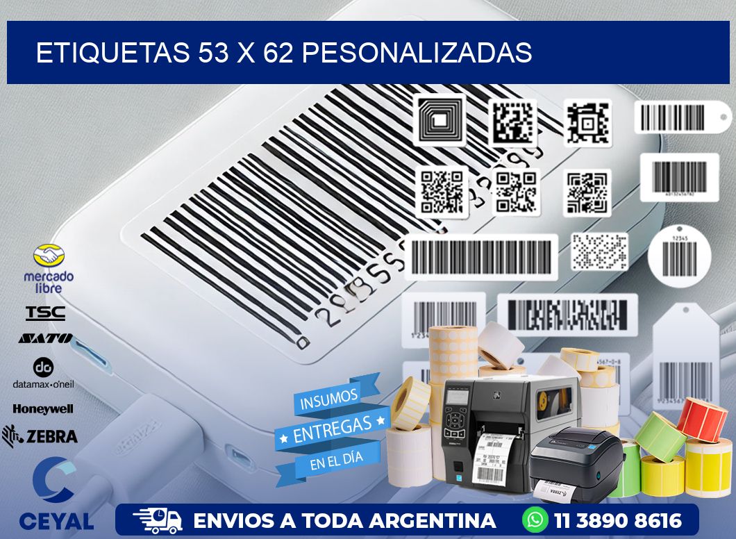 ETIQUETAS 53 x 62 PESONALIZADAS