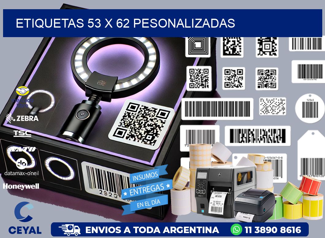 ETIQUETAS 53 x 62 PESONALIZADAS