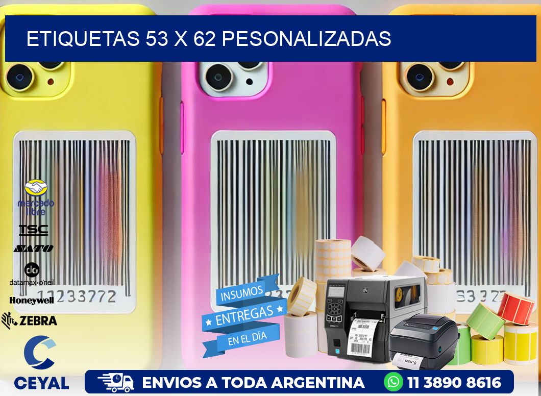 ETIQUETAS 53 x 62 PESONALIZADAS