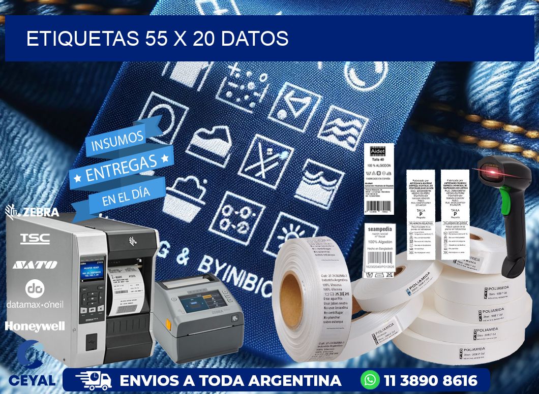 ETIQUETAS 55 x 20 DATOS