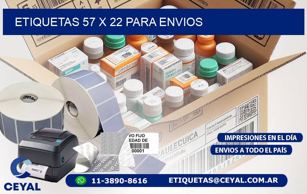 ETIQUETAS 57 x 22 PARA ENVIOS