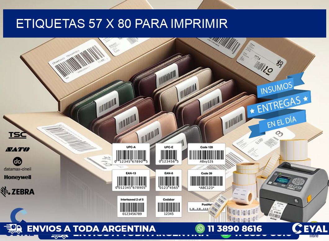 ETIQUETAS 57 x 80 PARA IMPRIMIR