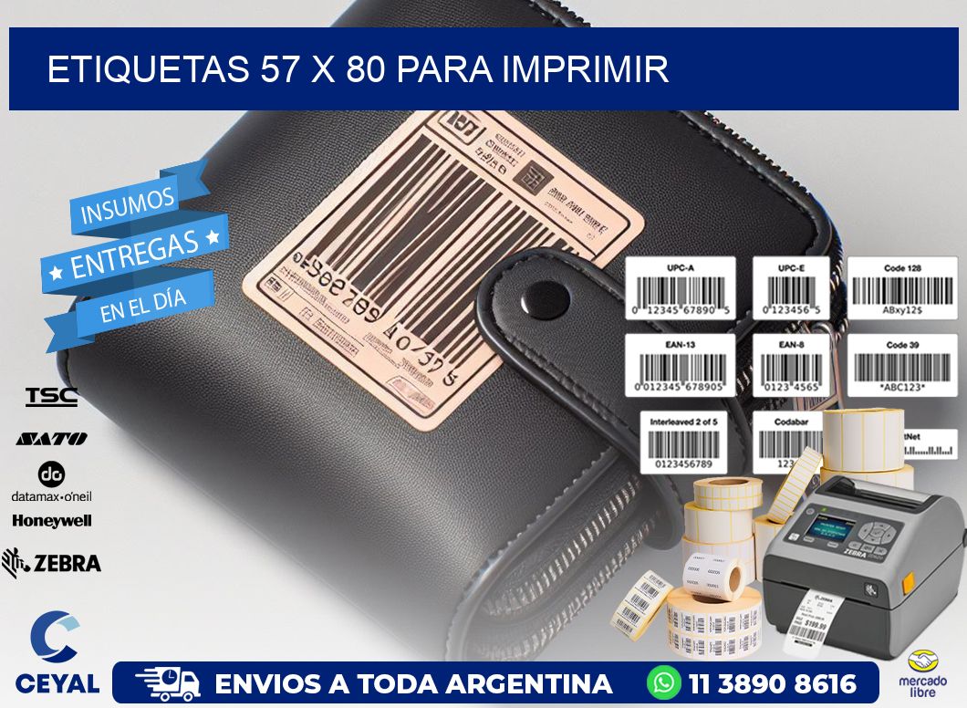 ETIQUETAS 57 x 80 PARA IMPRIMIR