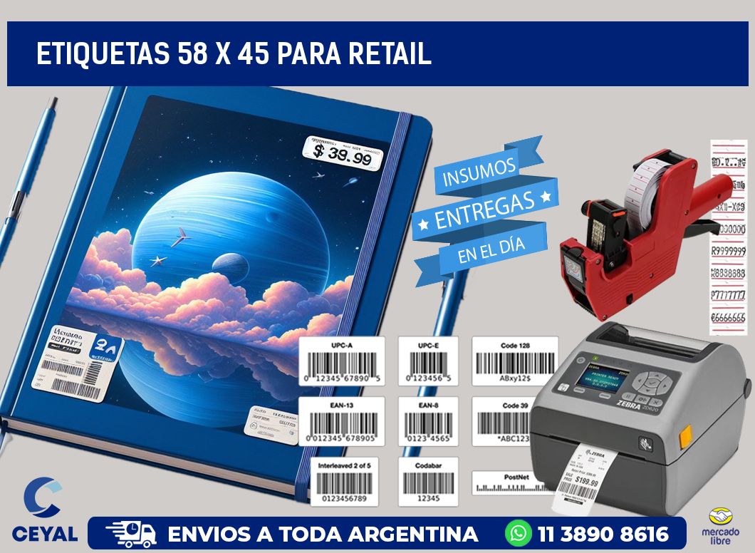 ETIQUETAS 58 x 45 PARA RETAIL