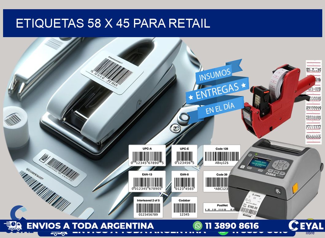 ETIQUETAS 58 x 45 PARA RETAIL