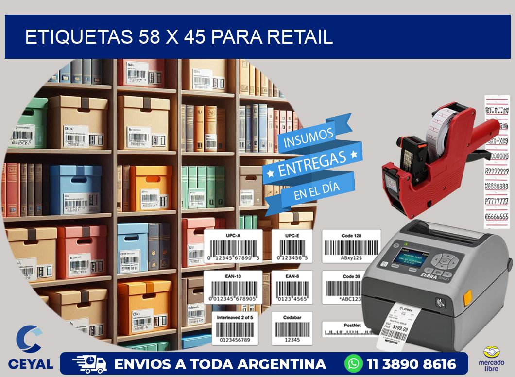 ETIQUETAS 58 x 45 PARA RETAIL