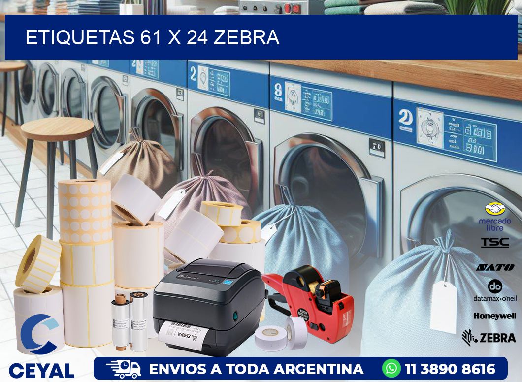 ETIQUETAS 61 x 24 ZEBRA