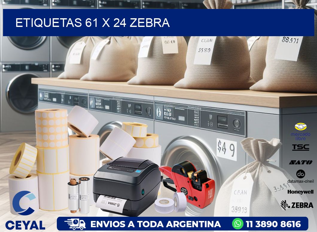 ETIQUETAS 61 x 24 ZEBRA