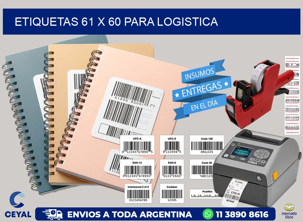 ETIQUETAS 61 x 60 PARA LOGISTICA
