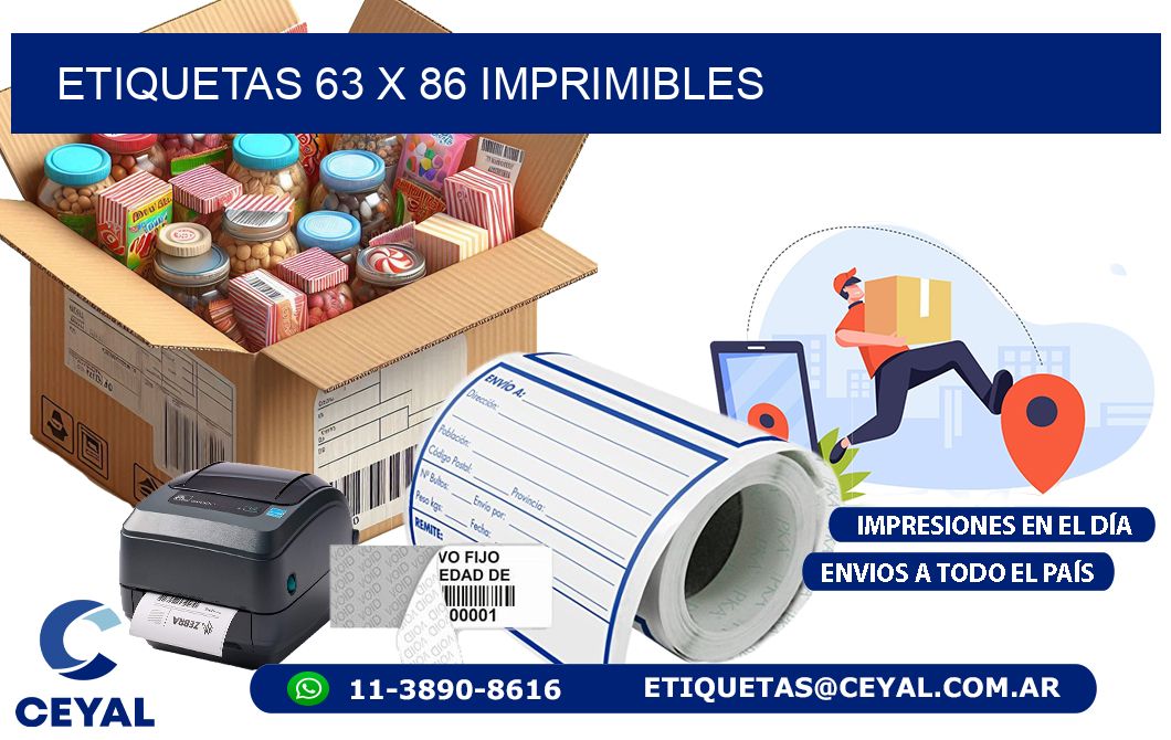 ETIQUETAS 63 x 86 IMPRIMIBLES