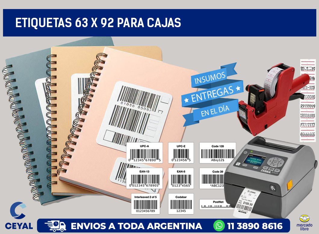 ETIQUETAS 63 x 92 PARA CAJAS