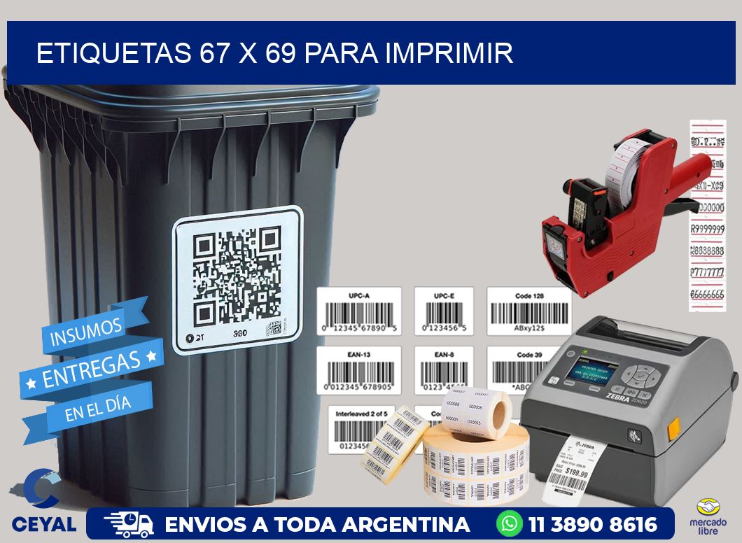 ETIQUETAS 67 x 69 PARA IMPRIMIR
