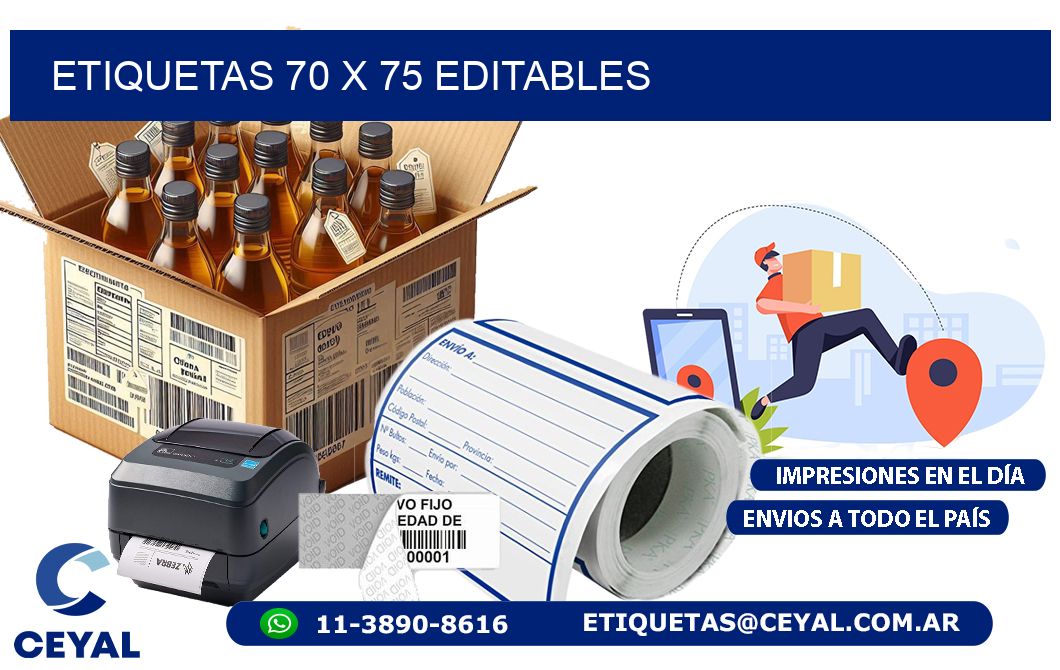 ETIQUETAS 70 x 75 EDITABLES