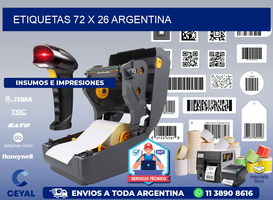 ETIQUETAS 72 x 26 ARGENTINA