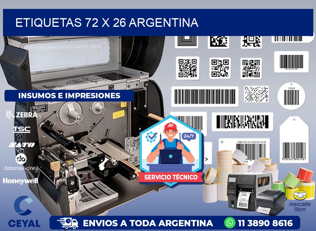 ETIQUETAS 72 x 26 ARGENTINA