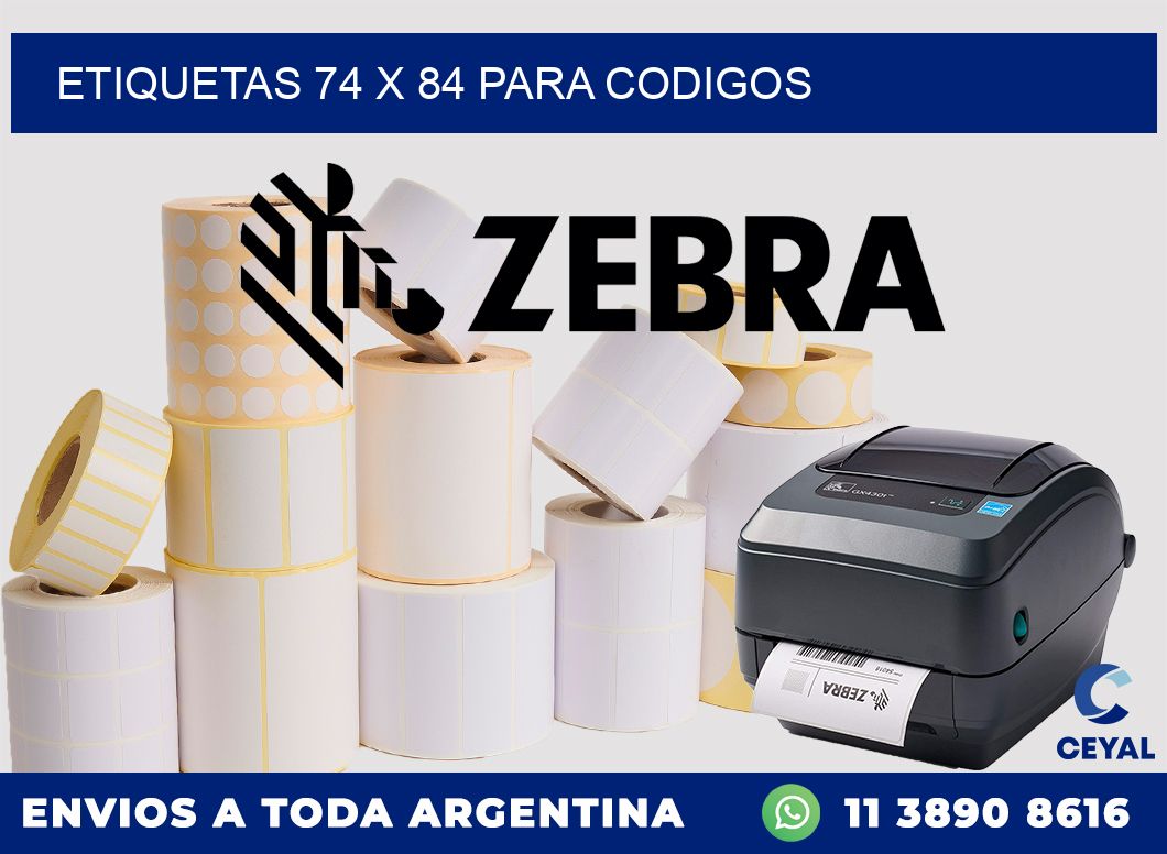 ETIQUETAS 74 x 84 PARA CODIGOS