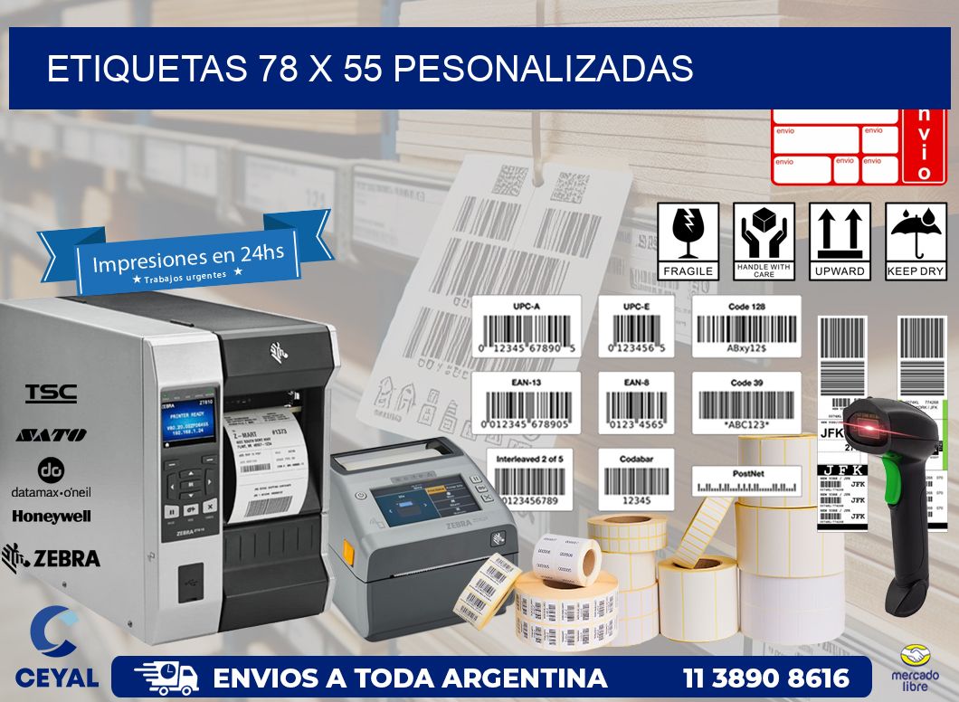 ETIQUETAS 78 x 55 PESONALIZADAS