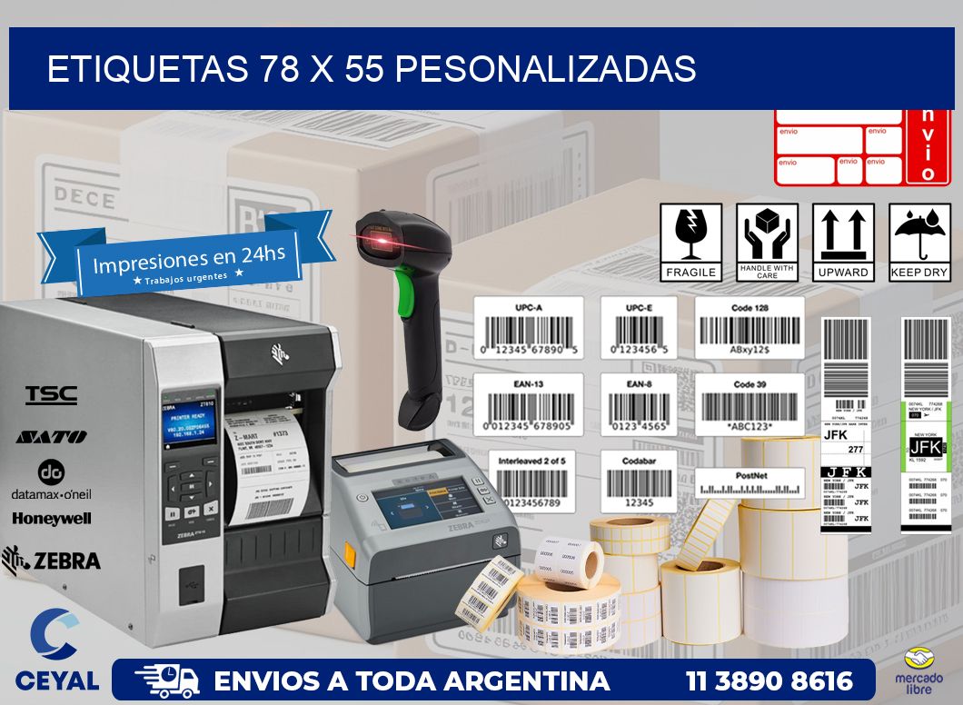 ETIQUETAS 78 x 55 PESONALIZADAS
