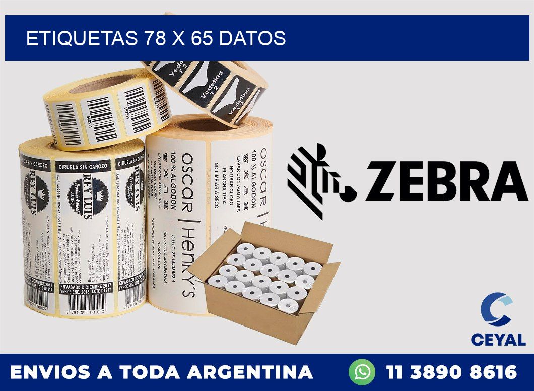 ETIQUETAS 78 x 65 DATOS