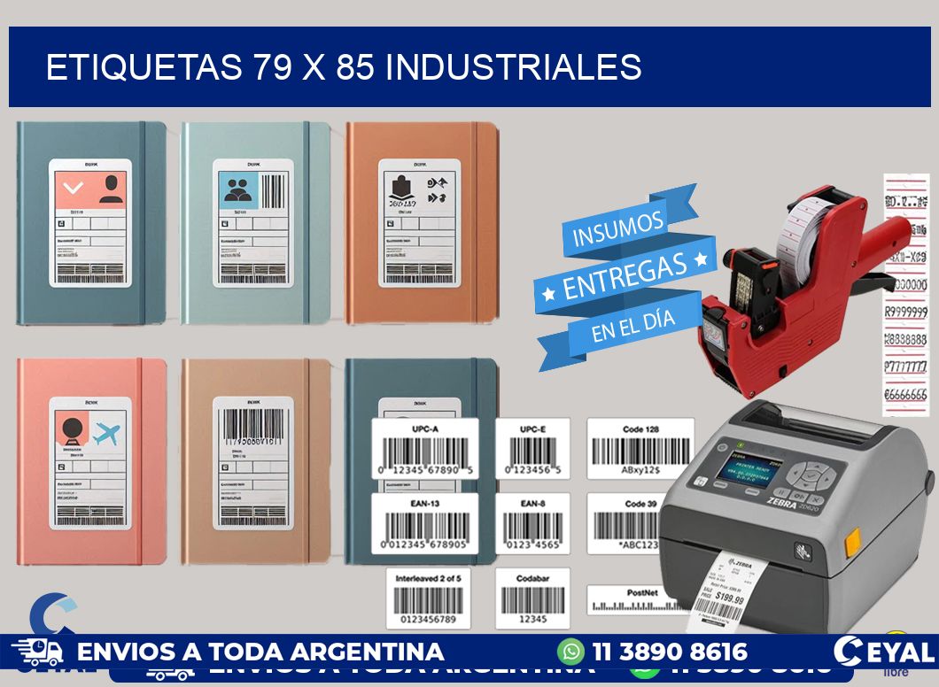 ETIQUETAS 79 x 85 INDUSTRIALES