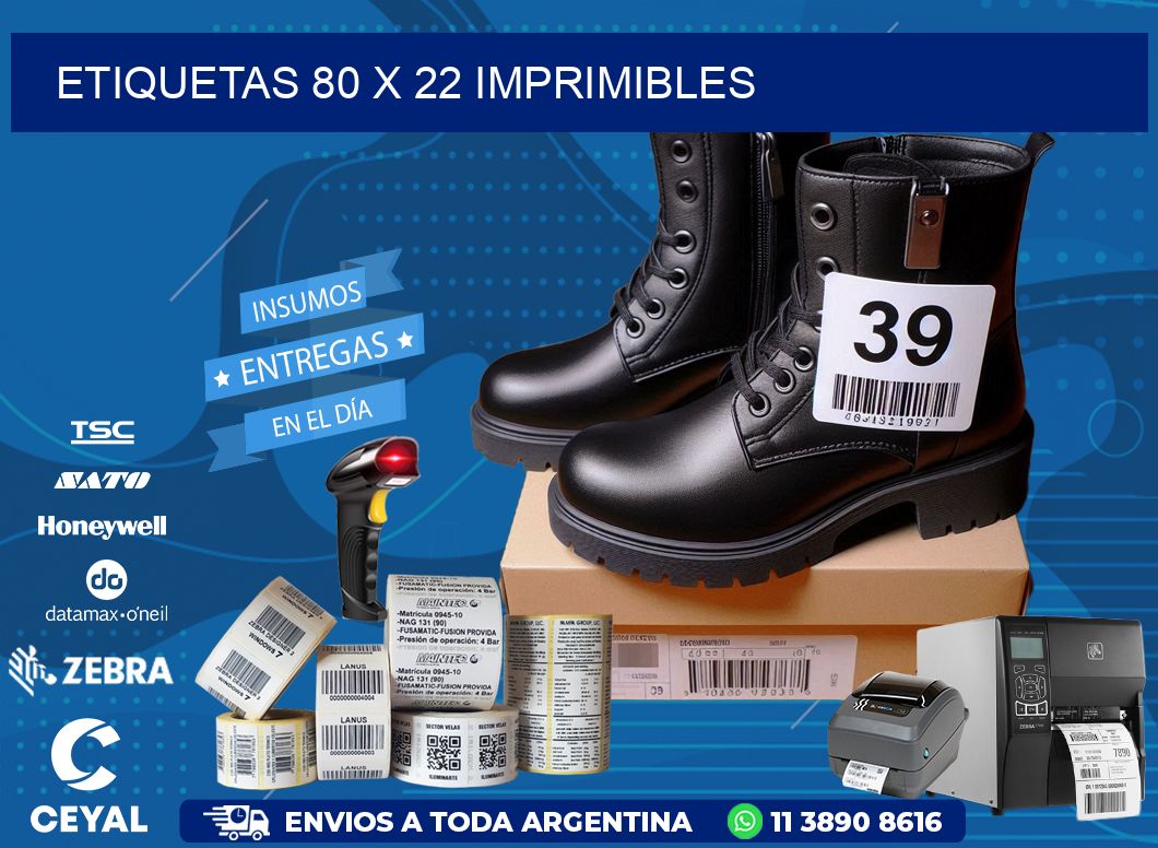 ETIQUETAS 80 x 22 IMPRIMIBLES