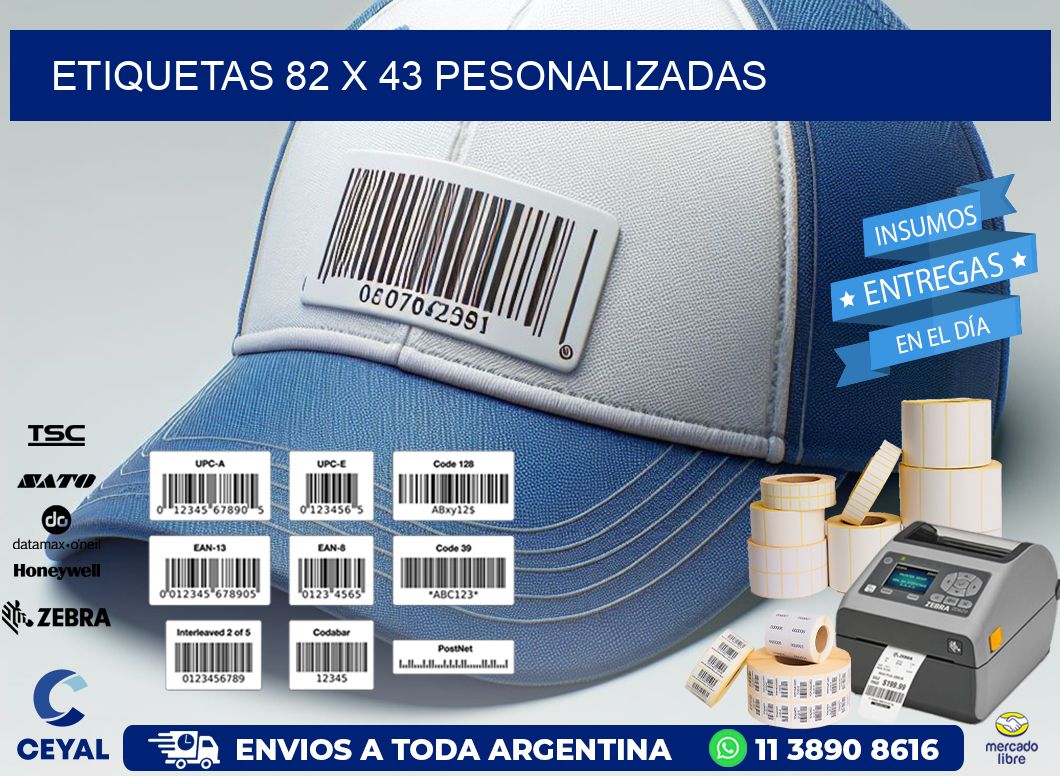 ETIQUETAS 82 x 43 PESONALIZADAS