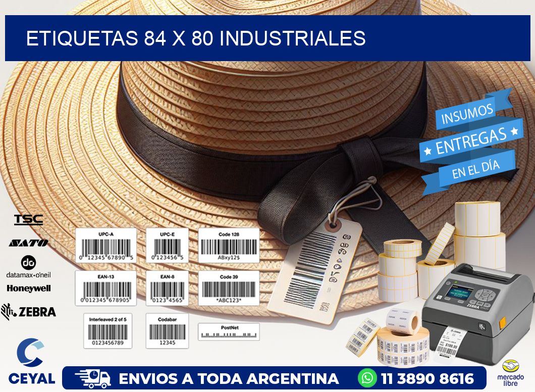ETIQUETAS 84 x 80 INDUSTRIALES