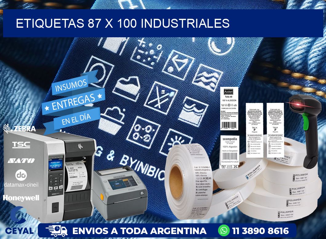 ETIQUETAS 87 x 100 INDUSTRIALES