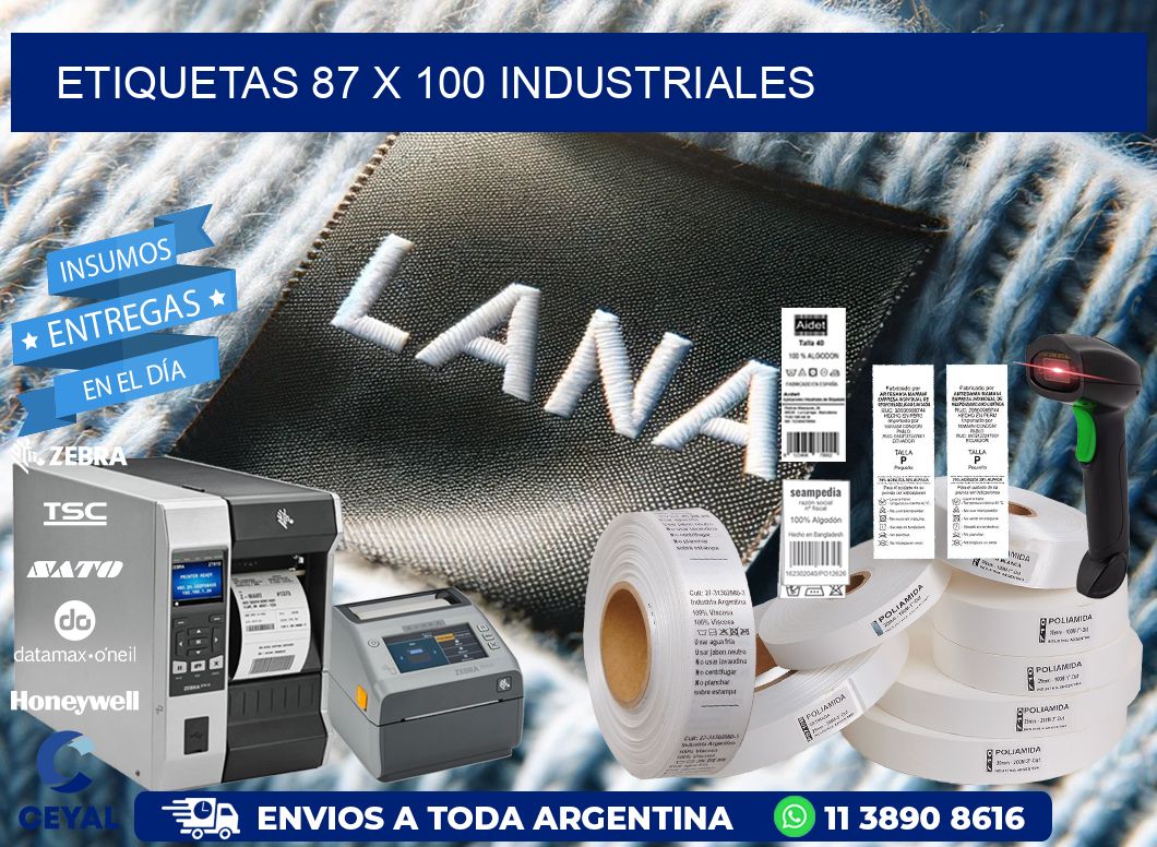 ETIQUETAS 87 x 100 INDUSTRIALES