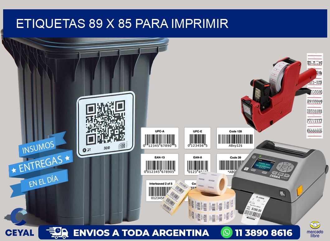 ETIQUETAS 89 x 85 PARA IMPRIMIR